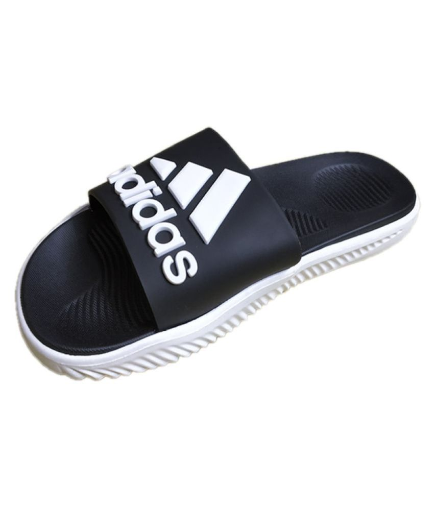 Adidas Black Slide Flip flop Price in India- Buy Adidas Black Slide Flip flop Online at Snapdeal