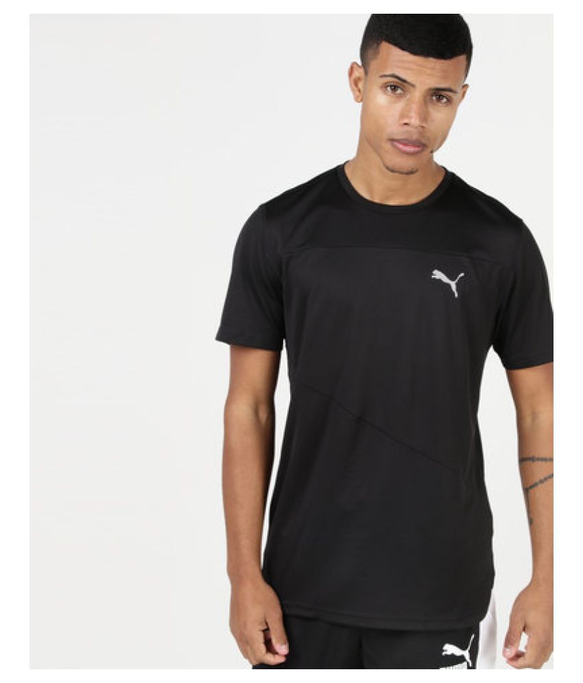 Puma Black Plain Polo T Shirt - Buy 