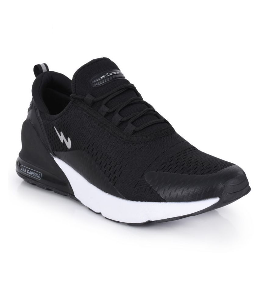 campus black colour shoes