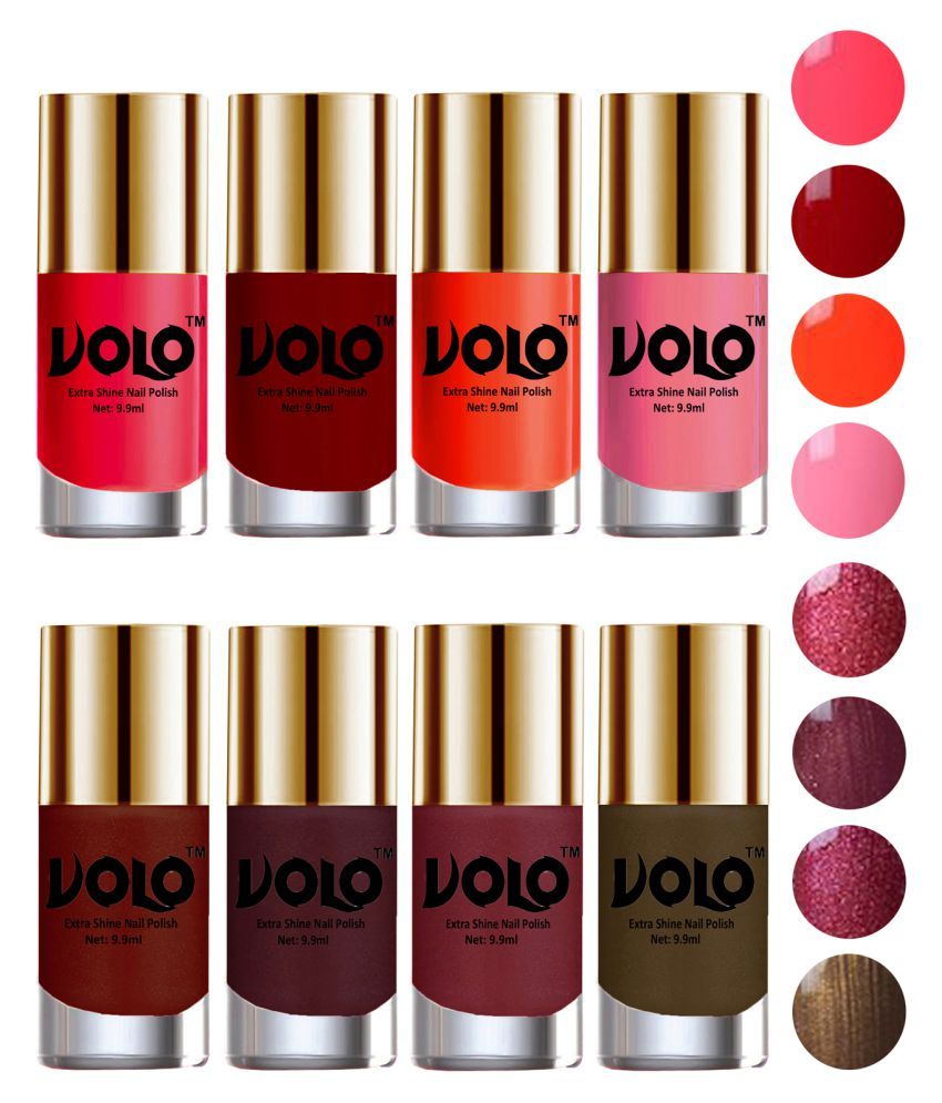     			VOLO High-Shine Long Lasting Non Toxic Nail Polish Professional Multi Glossy Pack of 8 79 mL