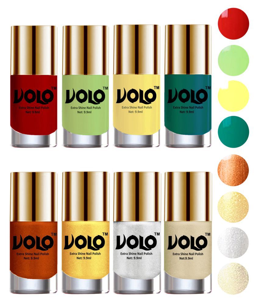     			VOLO High-Shine Long Lasting Non Toxic Nail Polish Professional Multi Glossy Pack of 8 79 mL