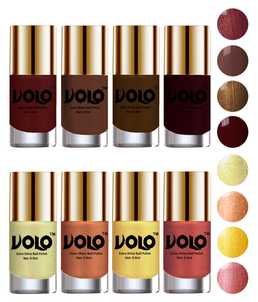     			VOLO High-Shine Long Lasting Non Toxic Nail Polish Professional Multi Glossy Pack of 8 79 mL