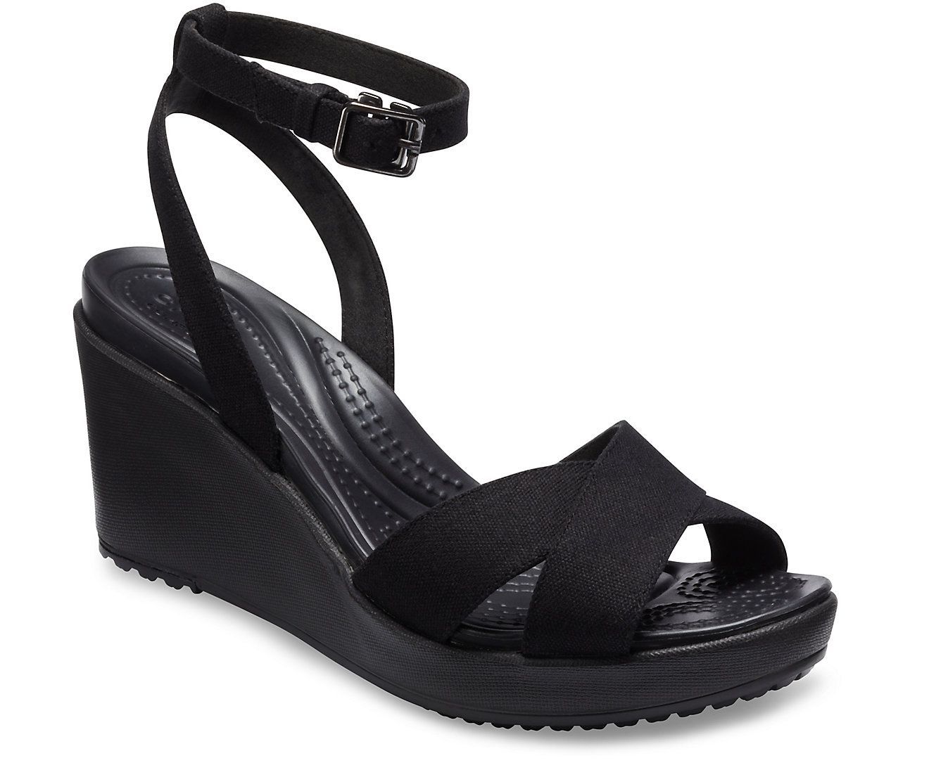 crocs black heels