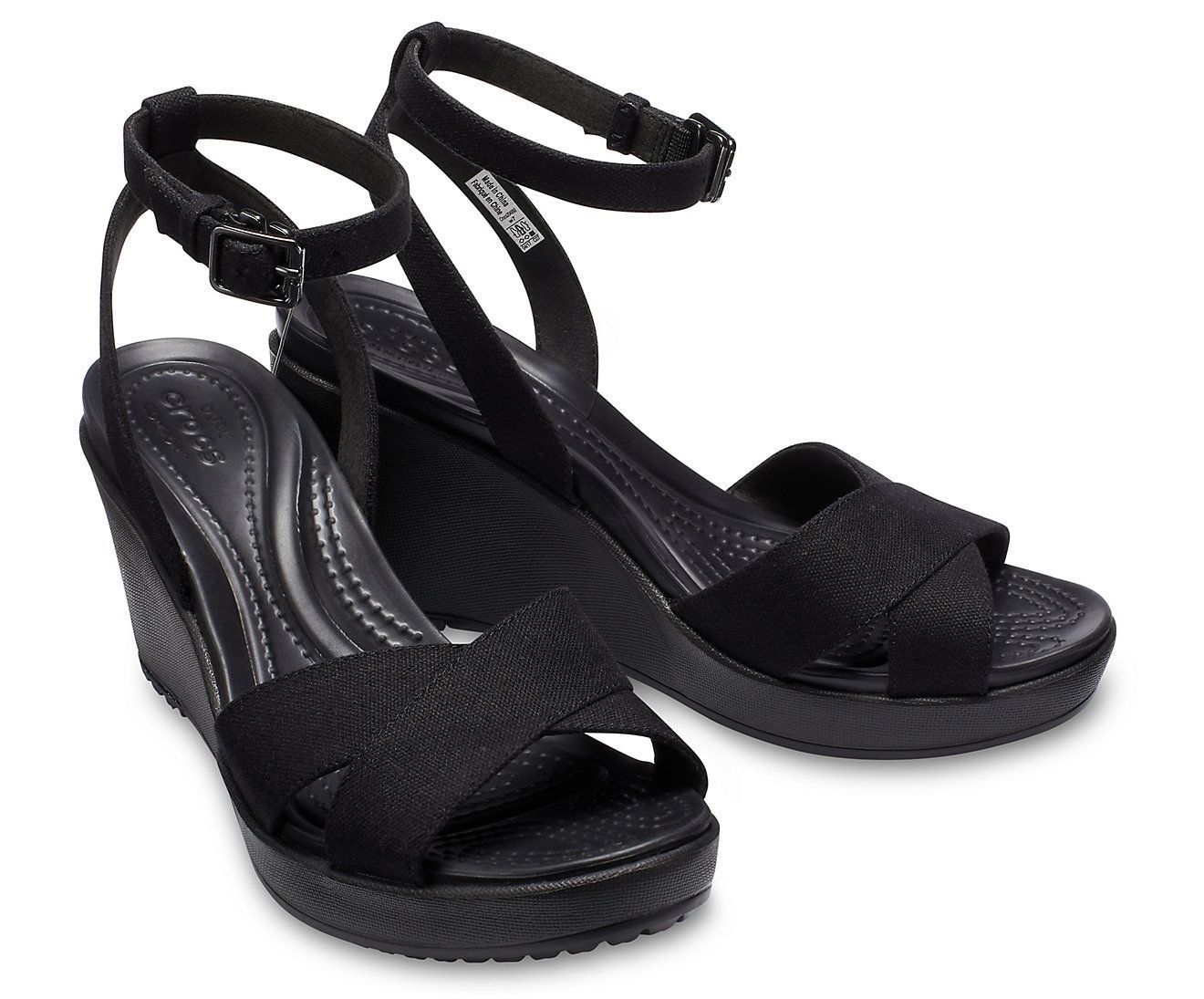 Crocs Black Wedges Heels Price In India Buy Crocs Black Wedges Heels