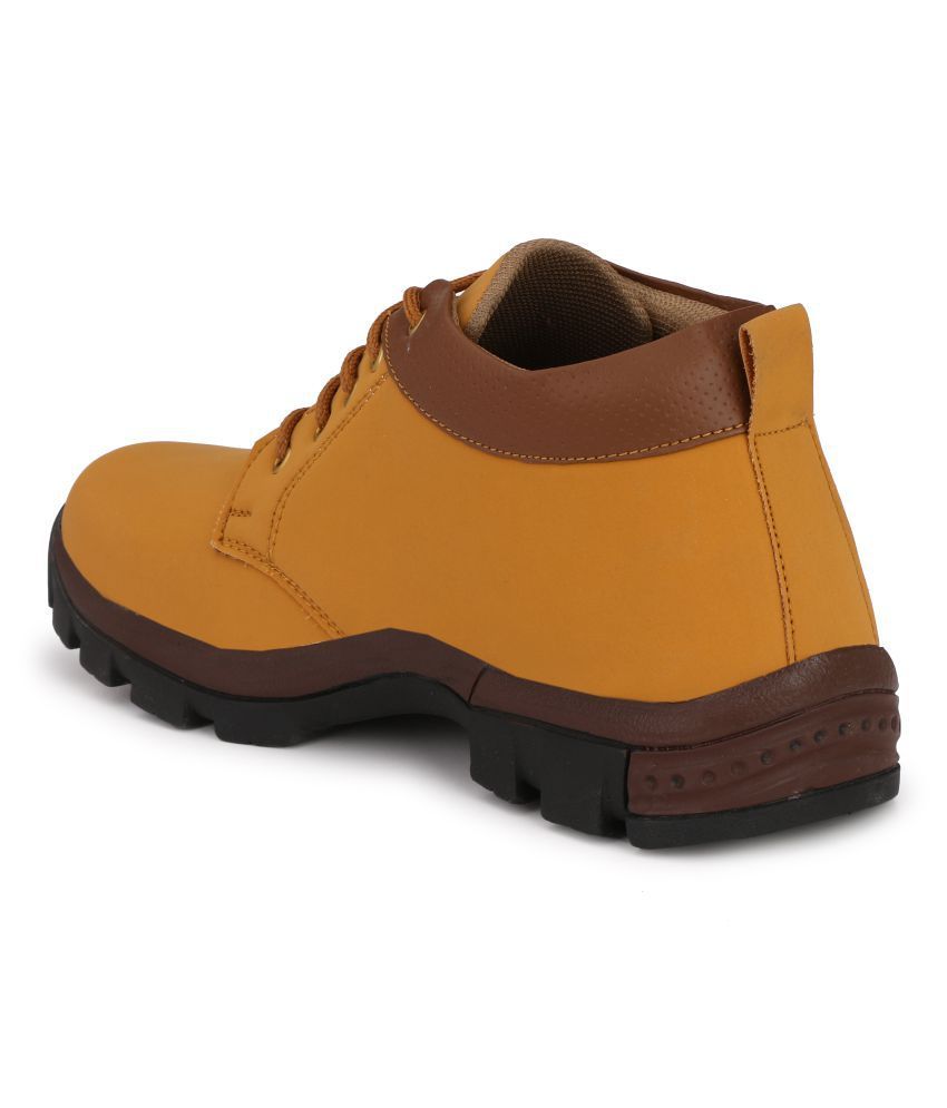 beige hiking boots