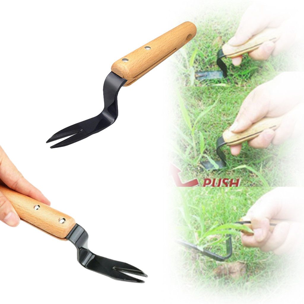 Forked Head Hand Weeder Puller Shovel - Best Weeding Tool for Lawn ...