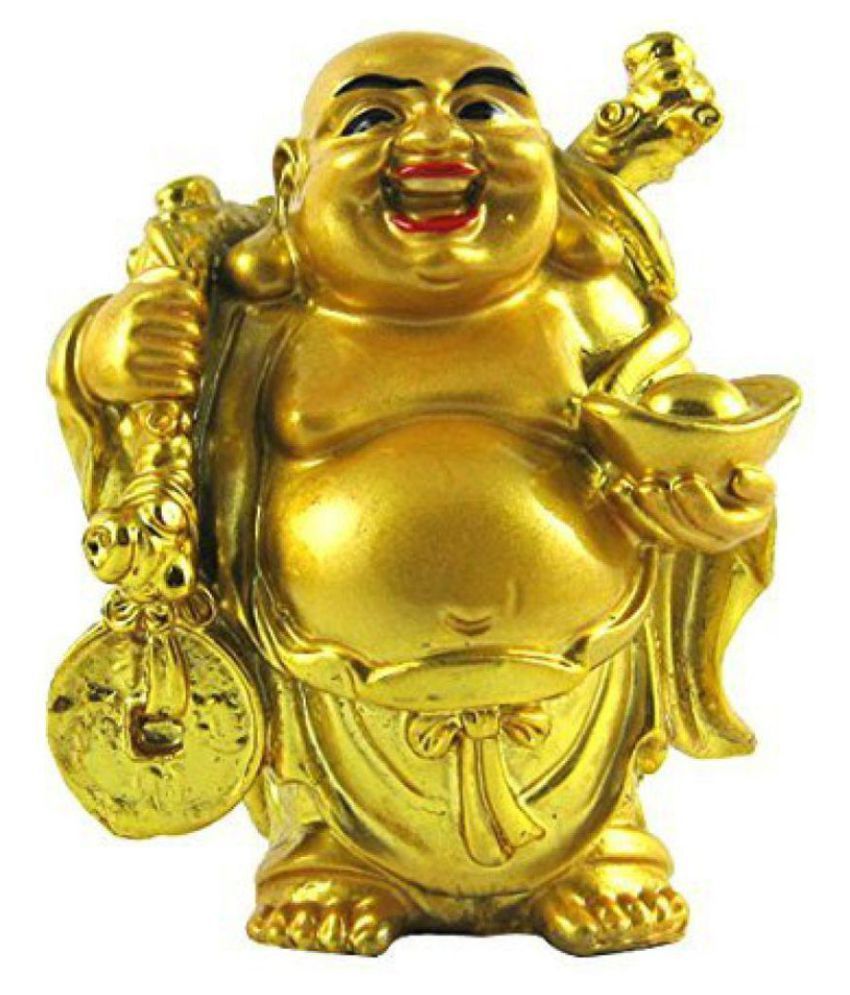     			Laughing Buddha With Ingot And Money For Wealth