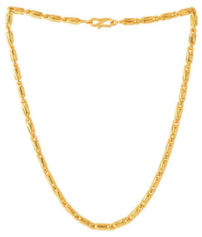     			Jewar Mandi Gold Plated Chain 24 Inch Designer Link Chain Real Look, Real Handmade Spacial Designer Gold Brass & Copper Jewelry for Women & Girls 8316