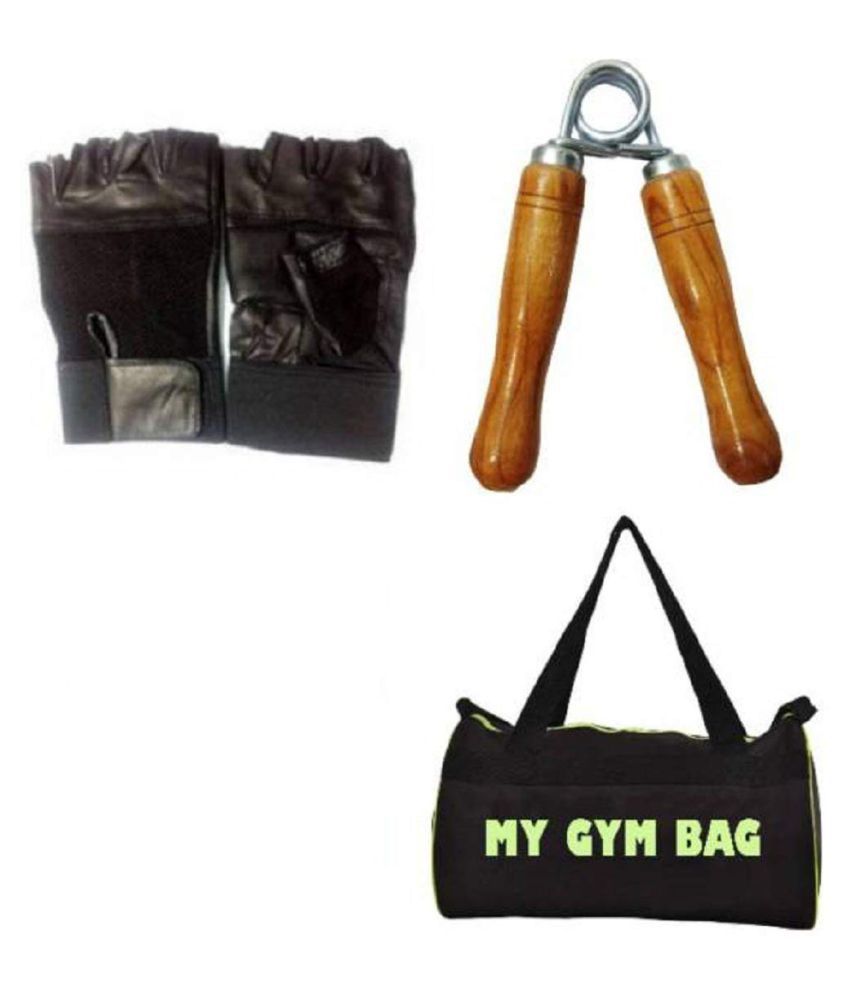     			SIMRAN SPORTS Home Gym Accessories String Bag with 2 Pair of Gym Gloves