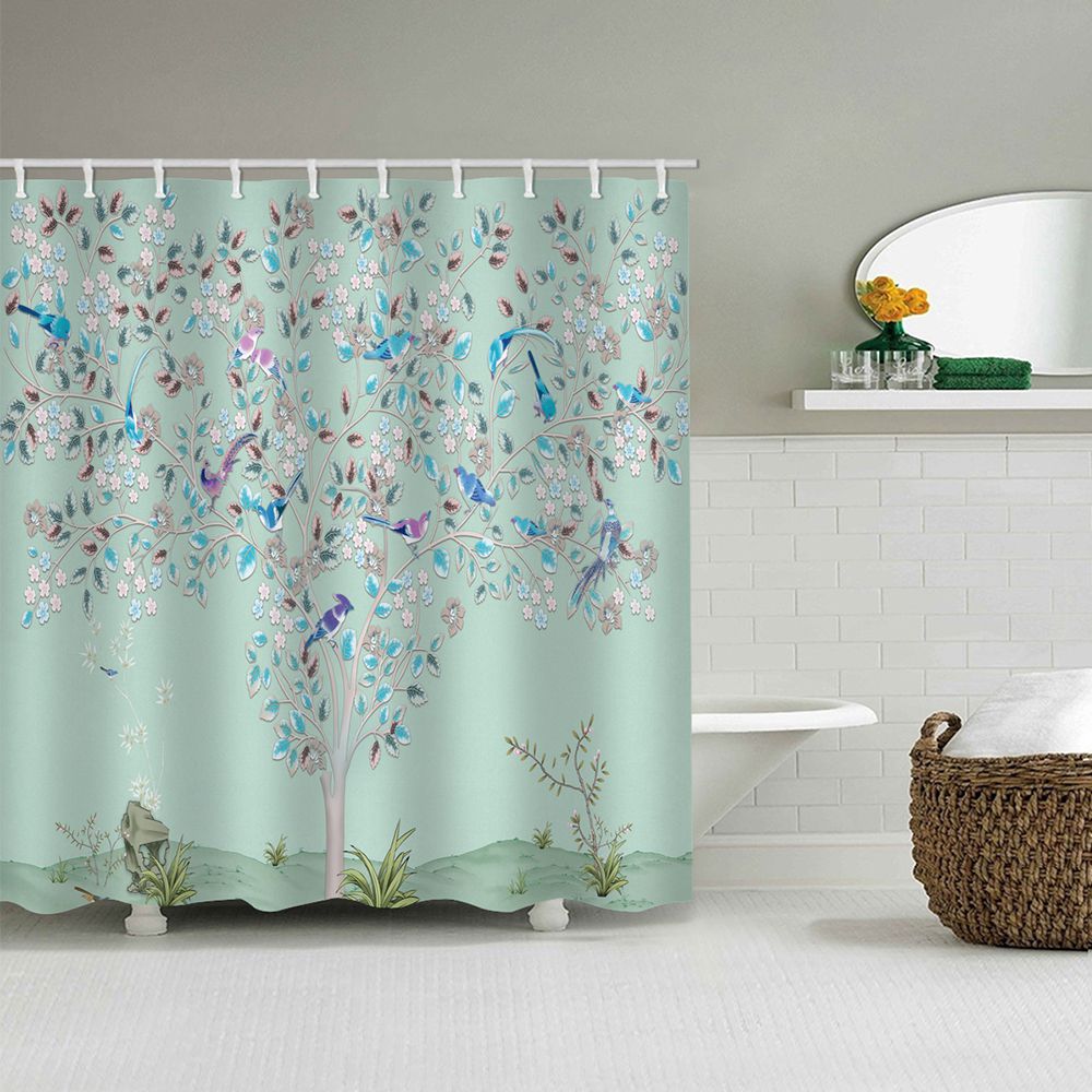 Anti-Mould Washable Bath Curtains O-Kinee Shower Curtain,Polyester Shower Curtain Bathroom,Plastic Curtain Rings for Dormitory/Hotel/Apartment/Family Waterproof 