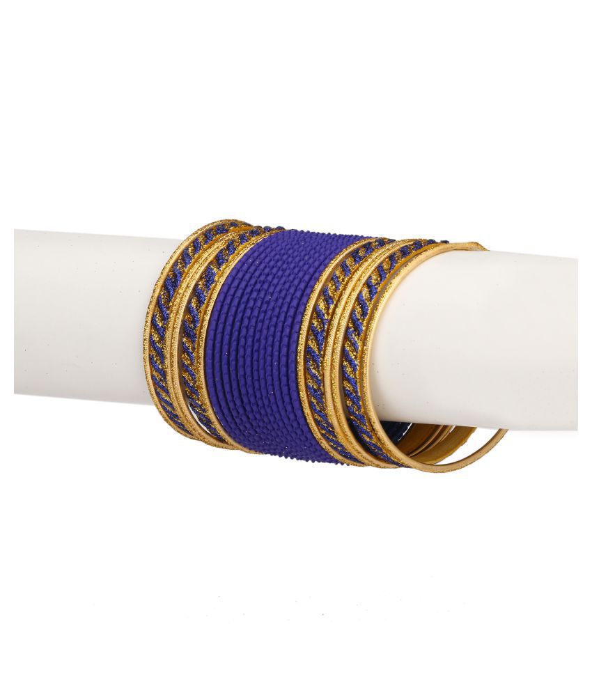     			Colorful Designer Bangle Set With Golden Bangles For Party And Daily Use (With Safety Cum Carry Box) Unbreakable016