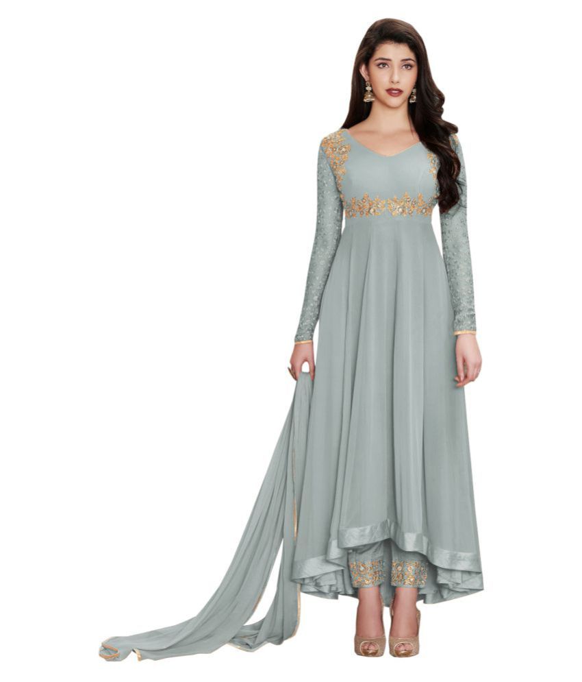 grey ethnic wear