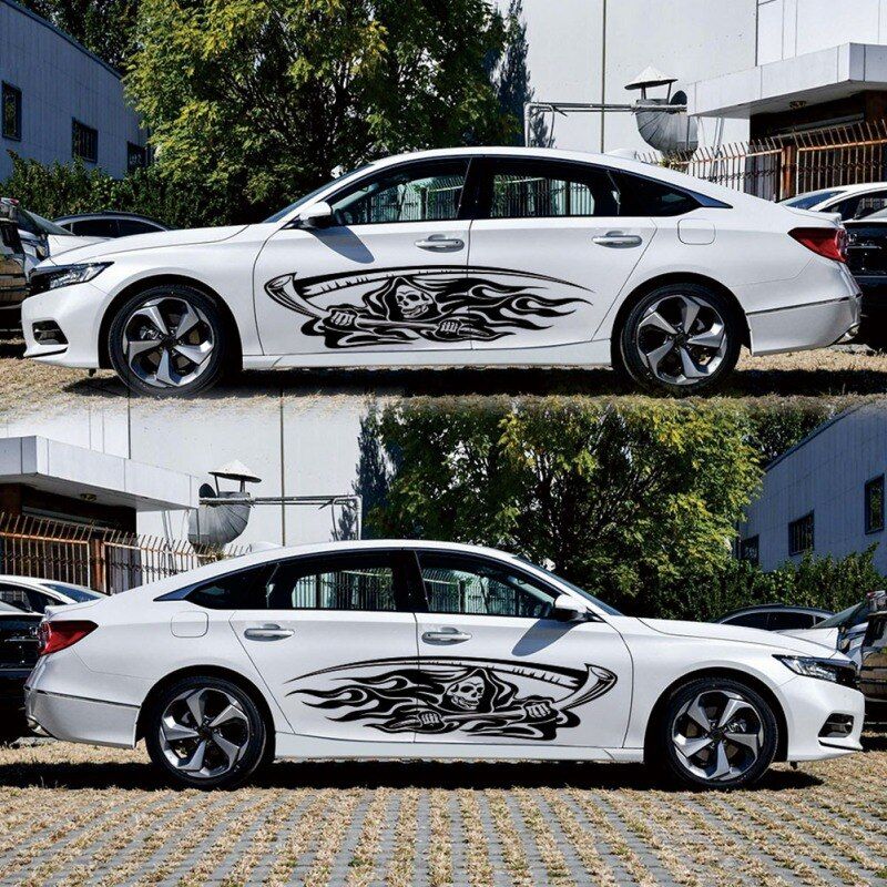 stiker body mobil sedan<br/> skull totem decals car stickers full body styling decal
