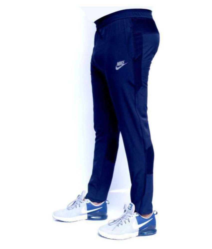 nike dri fit navy blue track pant