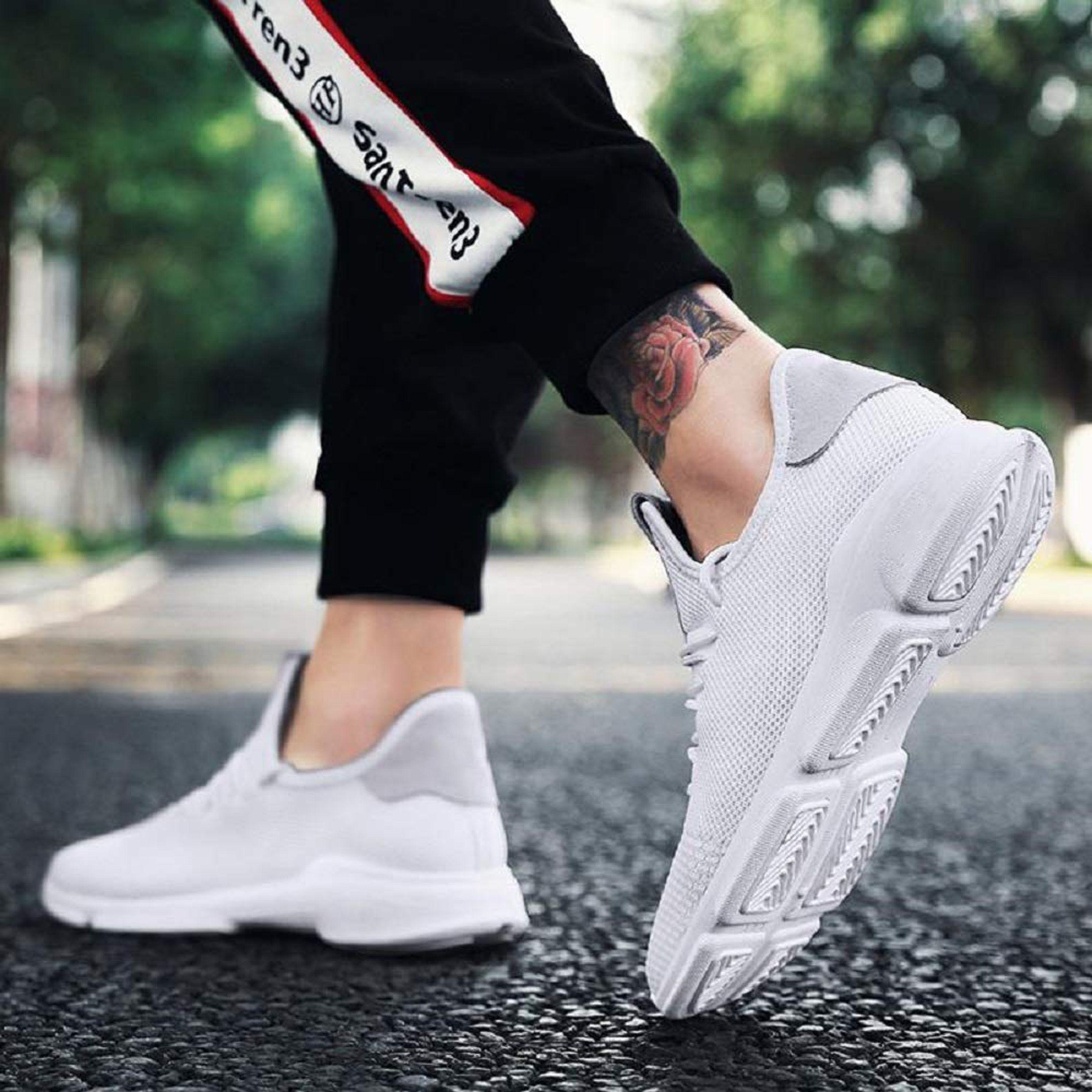nicce white trainers