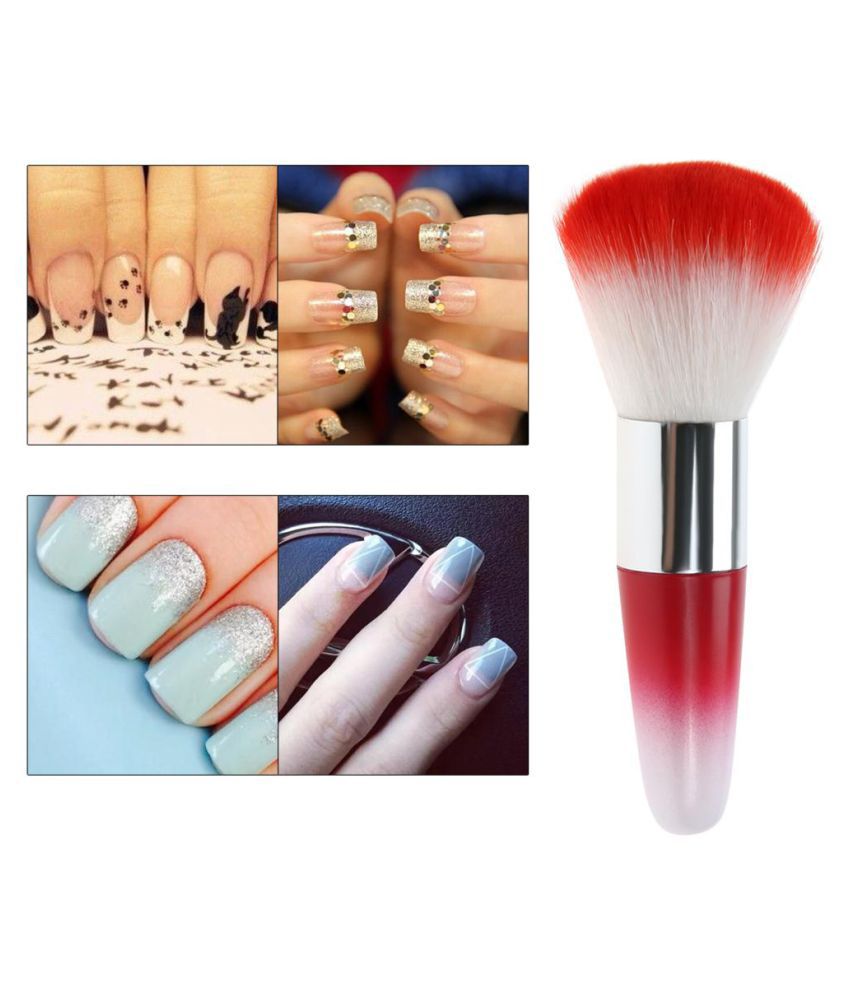 Nail Art Remove Dust Clean Brush Nail Soft Fiber Brush Make up Long (Red):  Buy Nail Art Remove Dust Clean Brush Nail Soft Fiber Brush Make up Long  (Red) at Best Prices