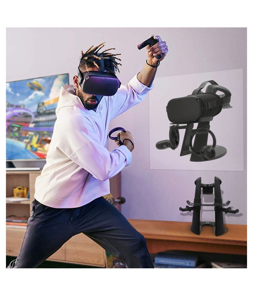VR Stand Headset Display Holder Controller Station for Oculus Rift