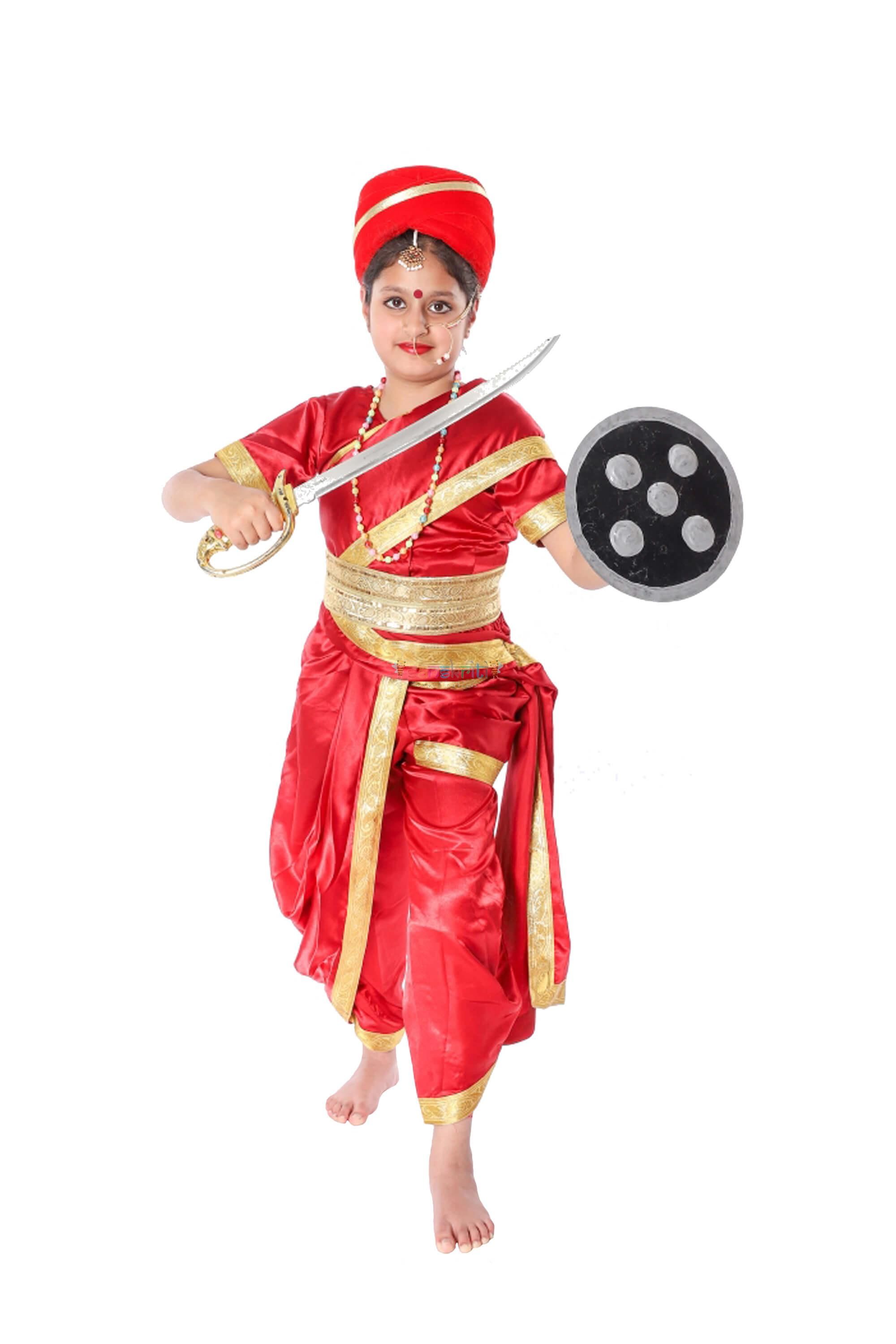 Sanskriti Fancy Dresses Jhansi Ki Rani Laxmi Bai Costume For Girls Buy Sanskriti Fancy Dresses Jhansi Ki Rani Laxmi Bai Costume For Girls Online At Low Price Snapdeal Rani lakshmi bai jhasi ki rani kids fancy dress.