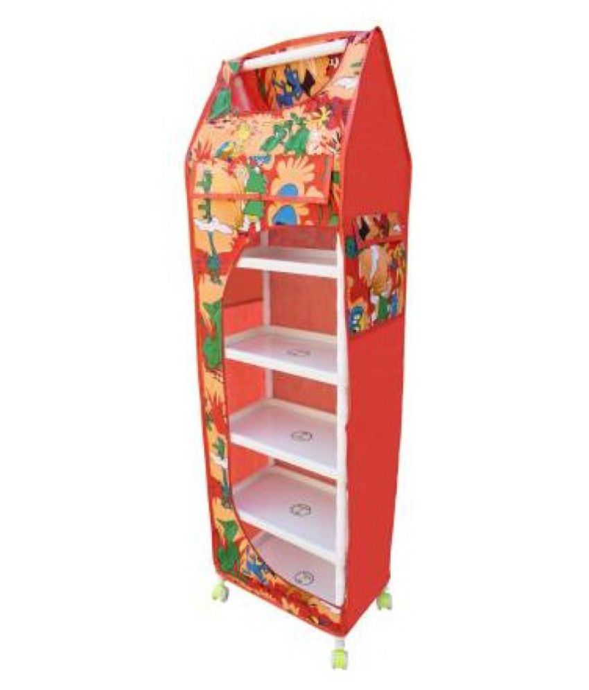 Interior Villa Multipurpose 6 Shelve Foldable Baby Wardrobe Toy Box