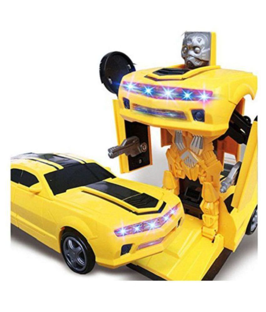 yellow robot car toy