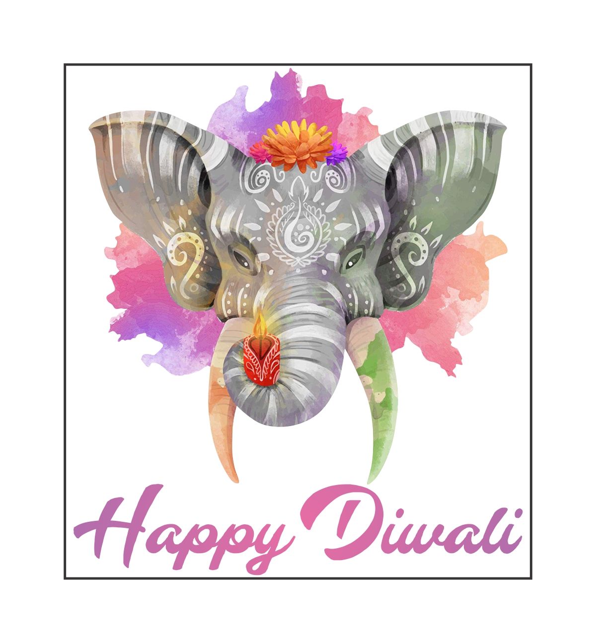     			Decor Villa DIWALI COMBO Festive Sticker ( 55 x 58 cms )