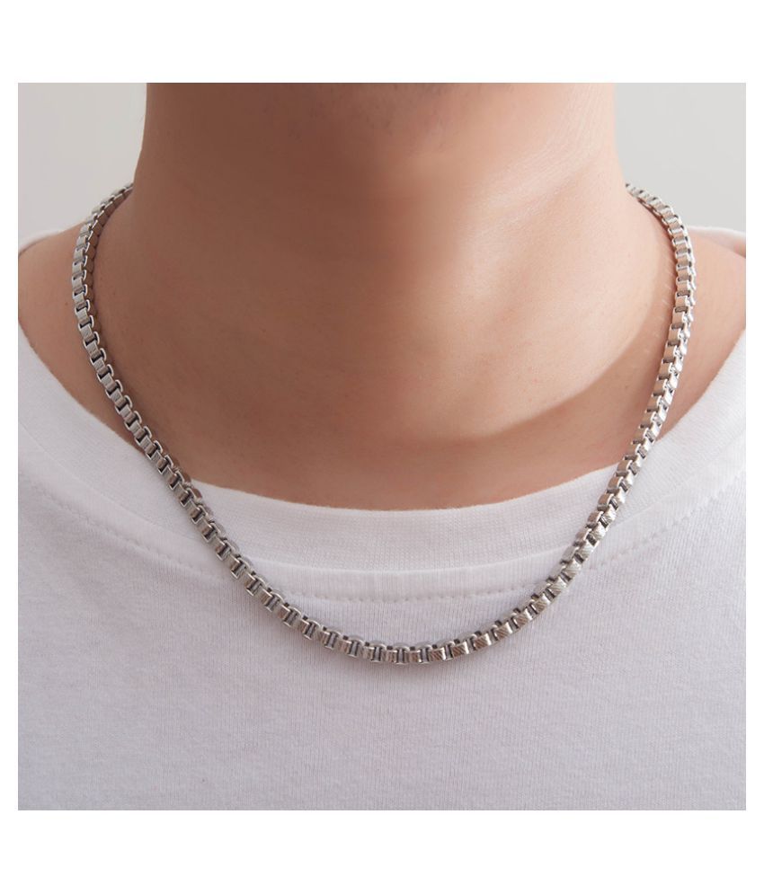 1pc Pendant Necklace Silver 50cm Long Buy Online At Low Price In India Snapdeal