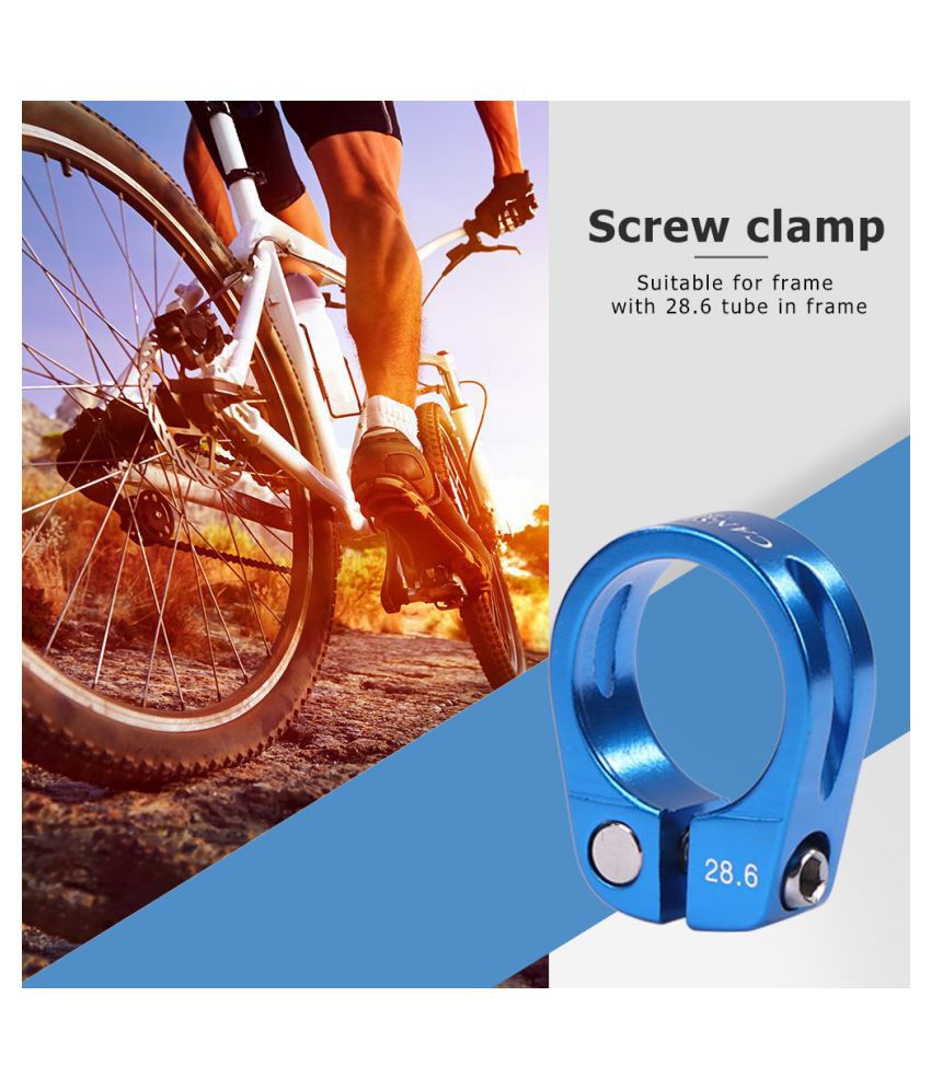 Bike Seatpost Clamp 28.6mm Aluminum For MTB Bicycle Pipe Clup Accessories
