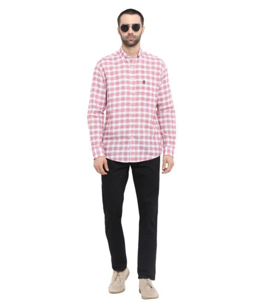 Red Tape Cotton Blend Red Checks Shirt Buy Red Tape Cotton Blend Red
