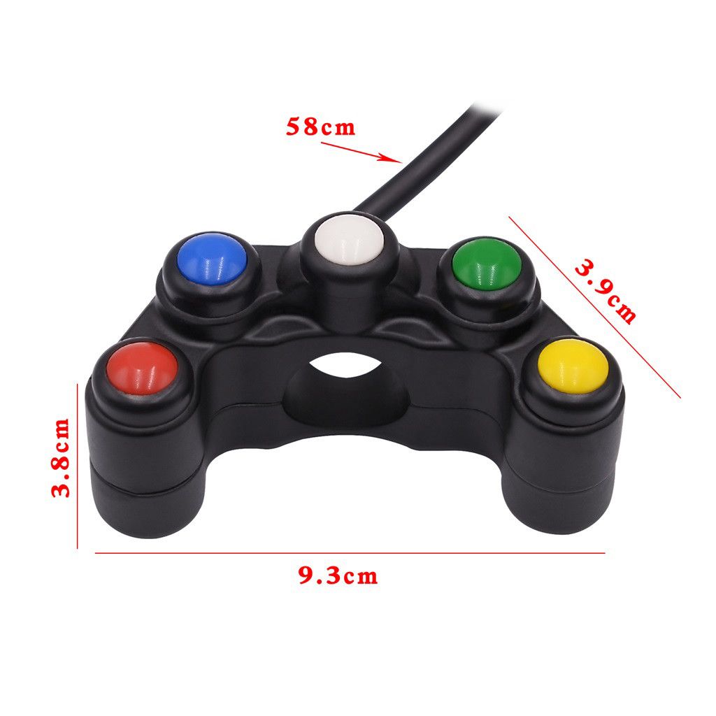 Suuonee Faucet Switch On Off Button Motorcycle Aluminum Five-color Five-position Faucet Switch On Off Button 