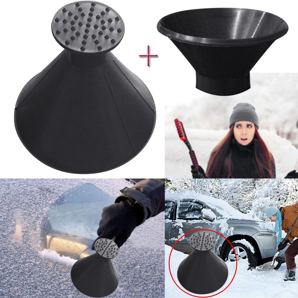 Cone-Shaped Round Windshield Ice Scraper Magic Scraper Car Windshield Snow Scrapers Magic Funnel Snow Removal Shovels Tool 
