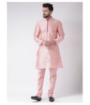 Hangup Pink Silk Blend Kurta Pyjama Set