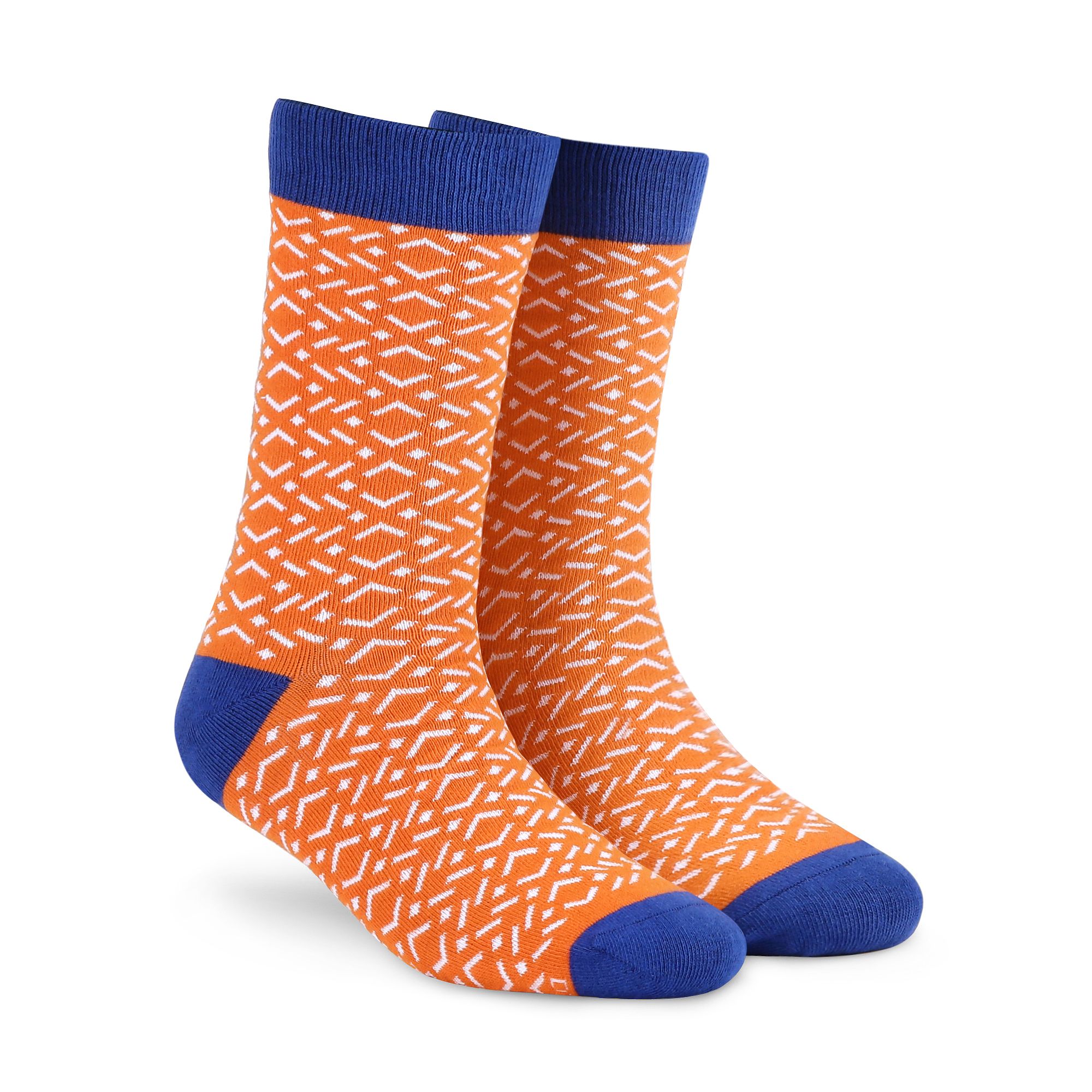     			Dynamocks Orange Full Length Socks Pack of 1