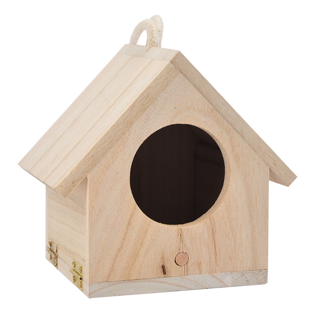 Wooden Bird House Nest Dox Nest House Bird Box Wooden Birdhouse Decor Home N1 