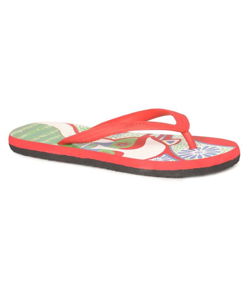 paragon slippers red colour