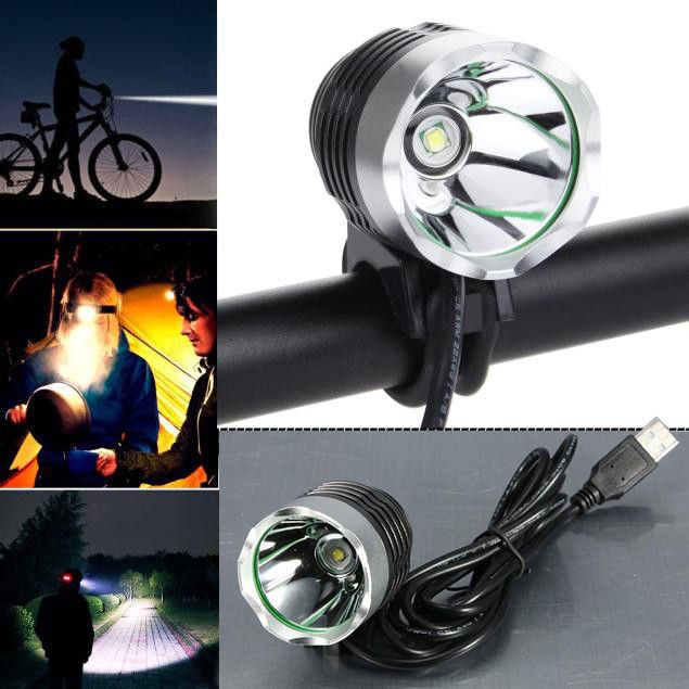 3000LM Interface LED Bike Bicycle Light Headlamp 3 Mode Headlight For Outdoor 