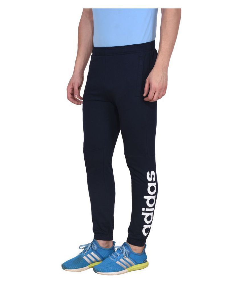 Adidas Black Polyester Lycra Joggers - Buy Adidas Black Polyester Lycra ...