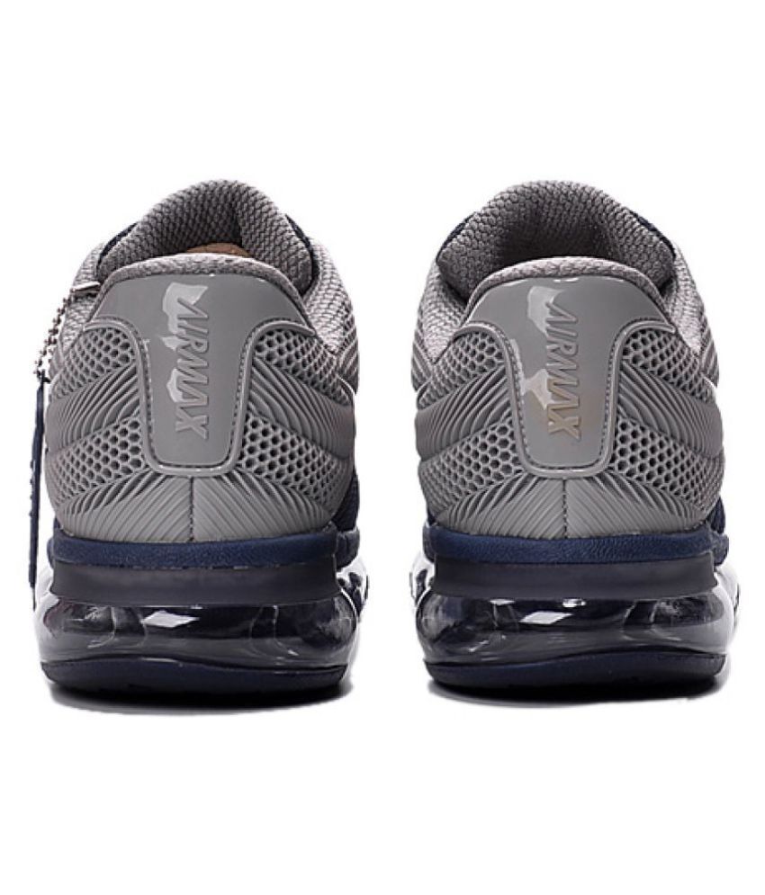 nike air max rubber grey blue running shoes