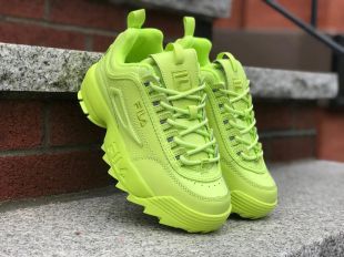 Fila Disruptor || Green Running Shoes 