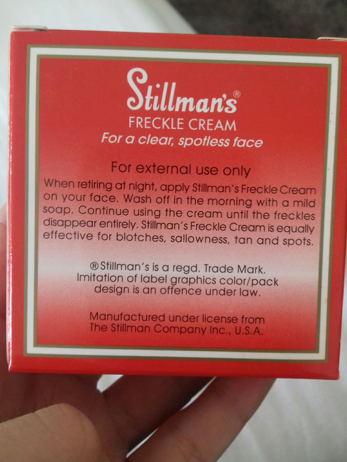 stillman freckle cream