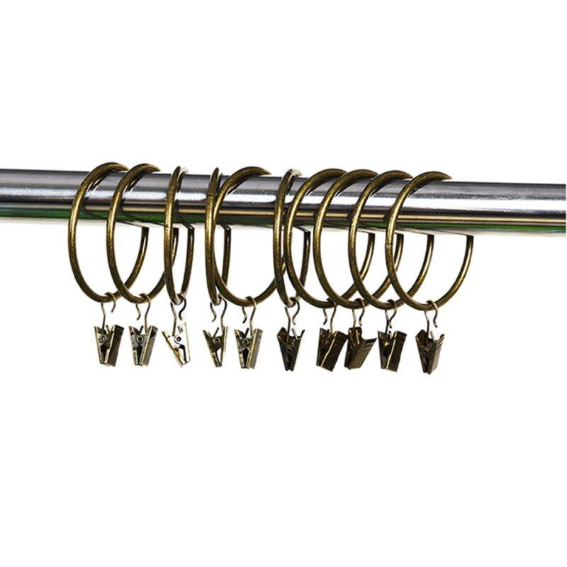 High Quality 10 Pcs Polished Stainless Steel Ball Shower Curtain