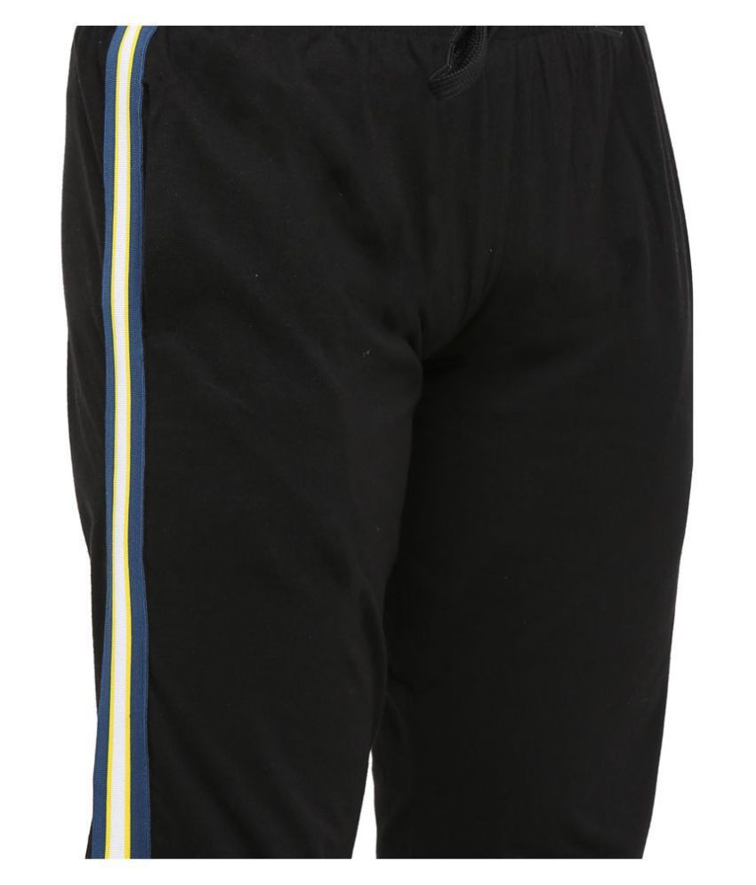 black cotton joggers