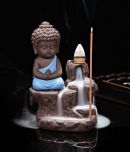 MK's Multicolour Ceramic Monk Buddha Smoke Backflow - Pack of 1