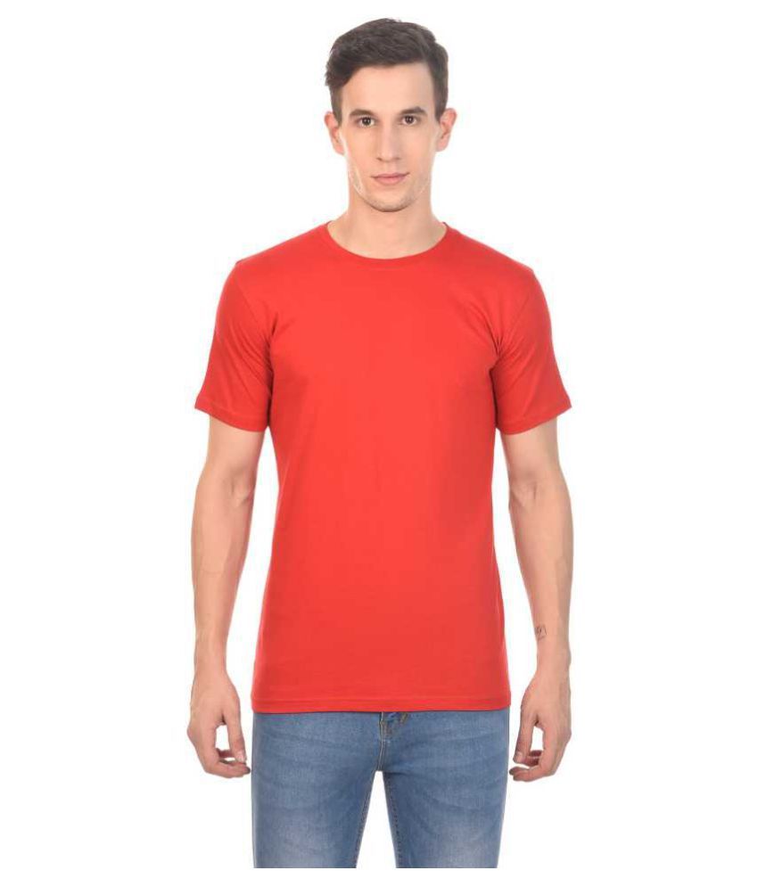 atharva creations Cotton Red Solids T-Shirt - Buy atharva creations ...