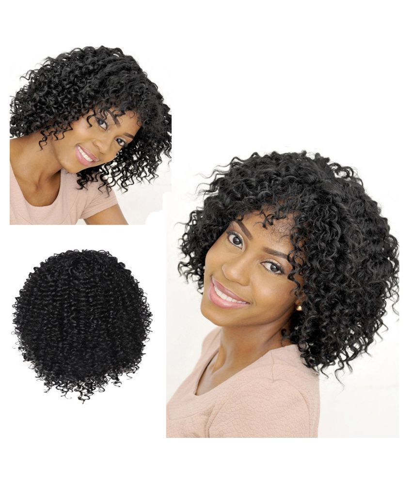 Black Women Natural Y Short Wavy Curly Synthetic Wig Fsahion