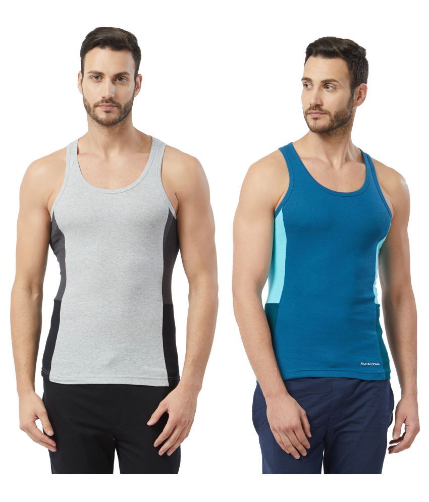     			Fruit Of The Loom Multi Sleeveless Vests Pack of 2