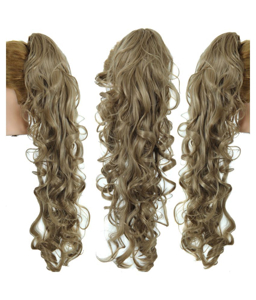 Long Clip In Curly Claw Jaw Ponytail Clip In Hair Extensions Wavy