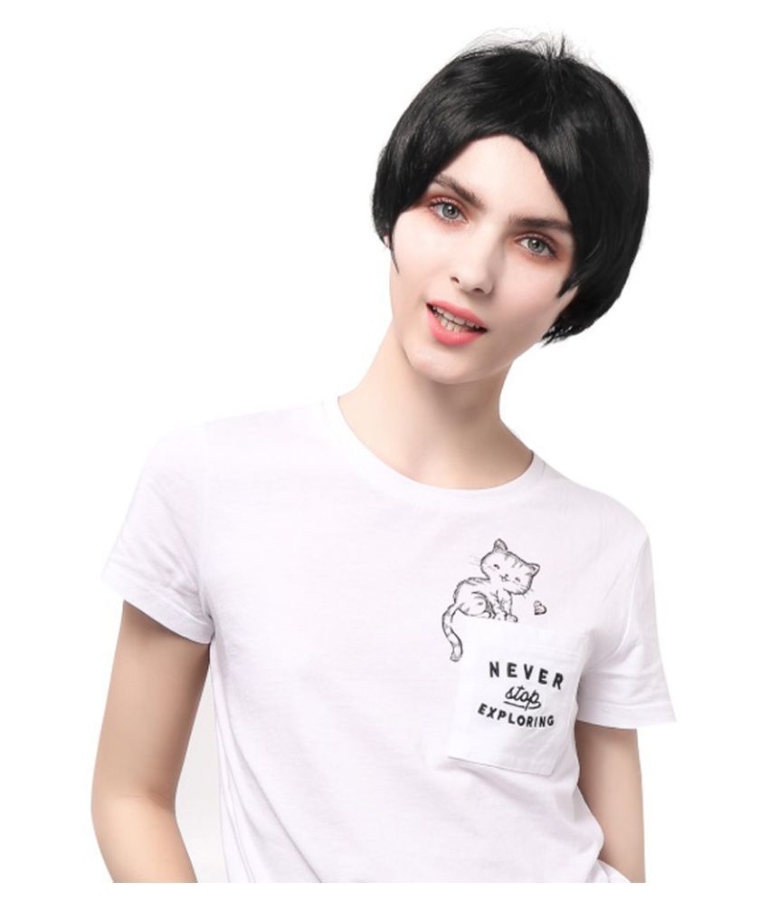 Women Party Y Short Black Y Wig Wavy Hairstyle Synthetic Costume Wigs Buy Women Party Y Short Black Y Wig Wavy Hairstyle Synthetic Costume Wigs At Best Prices In India Snapdeal