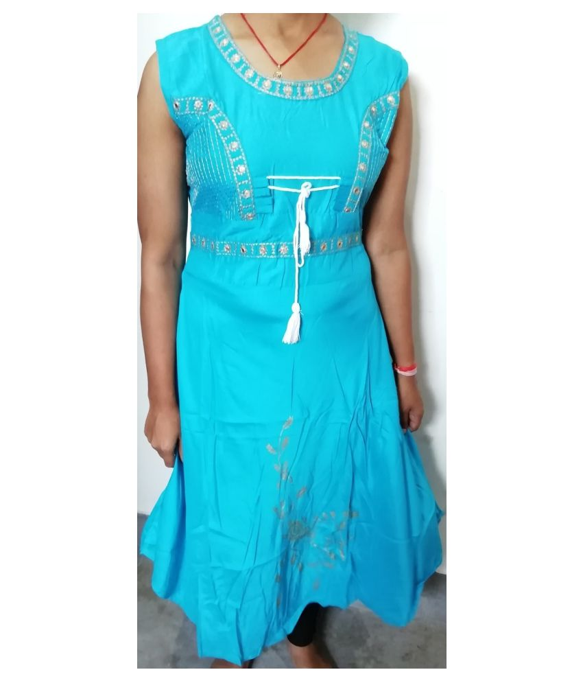 chiffon frock kurti