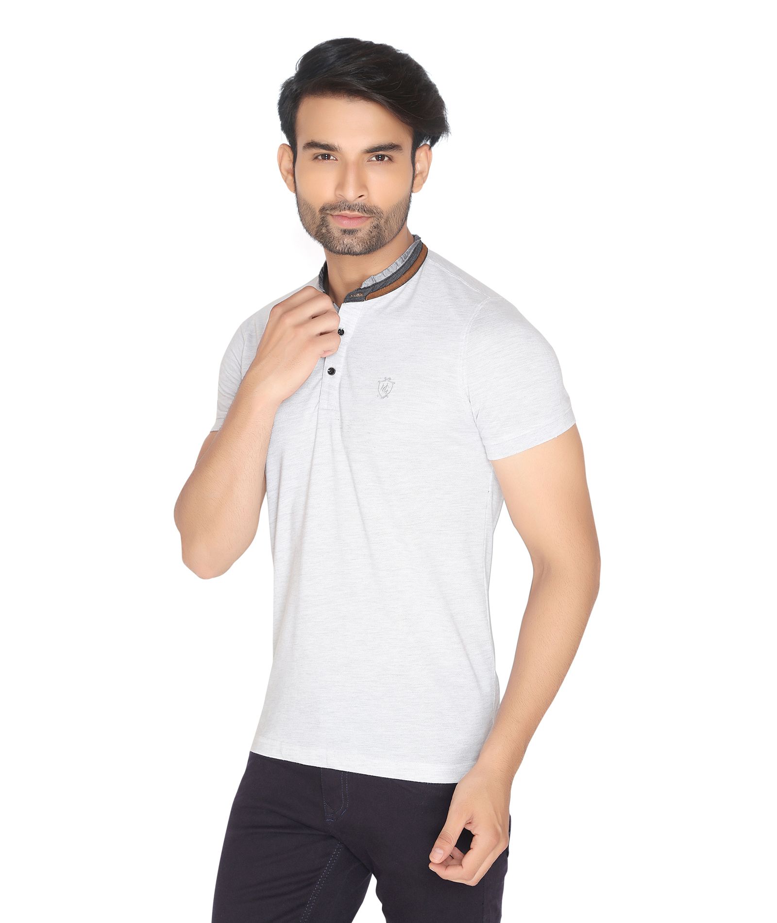 linen blend white t shirt