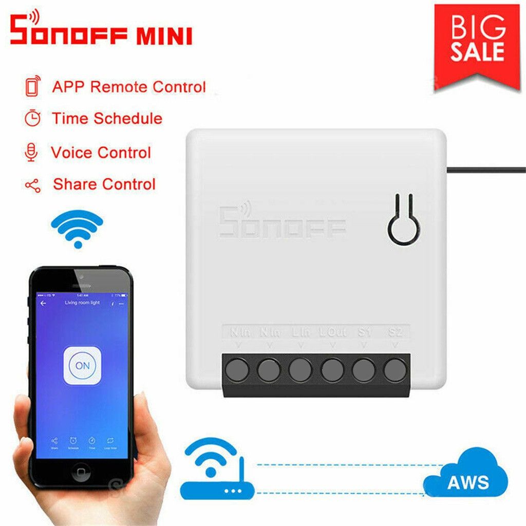 SONOFF Mini Wifi DIY Smart Switch Voice APP Remote Control